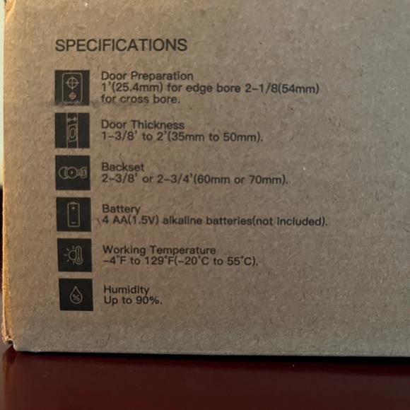 HuTools Fingerprint Deadbolt Door Lock KSO2. Brand new in box. Parts unopened - Picture 3 of 6